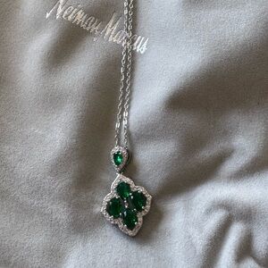 $1,000 Vintage Emerald Clover Necklace 925